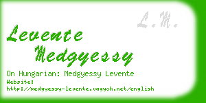 levente medgyessy business card